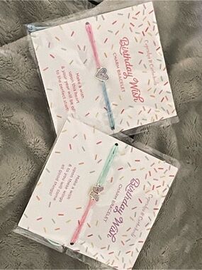 Birthday Wish Pastel Charm Bracelet Duo